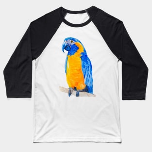 blue throated macaw parrot bresil watercolor art print Baseball T-Shirt